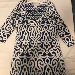 Navy and white beautiful dress